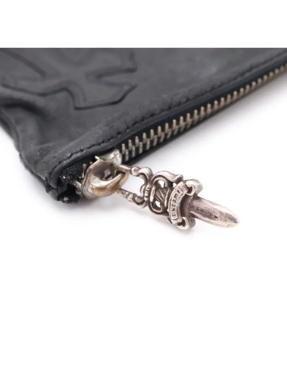 Chrome Hearts Zpr Chng Purse Change Cross Patch Daga Zip Coin Case
